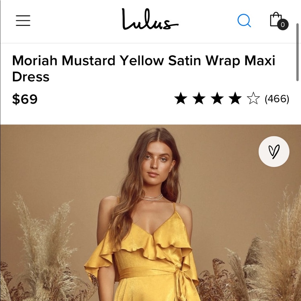 Brand new never worn- with tag lulu yellow/gold dress or bridesmaid dress